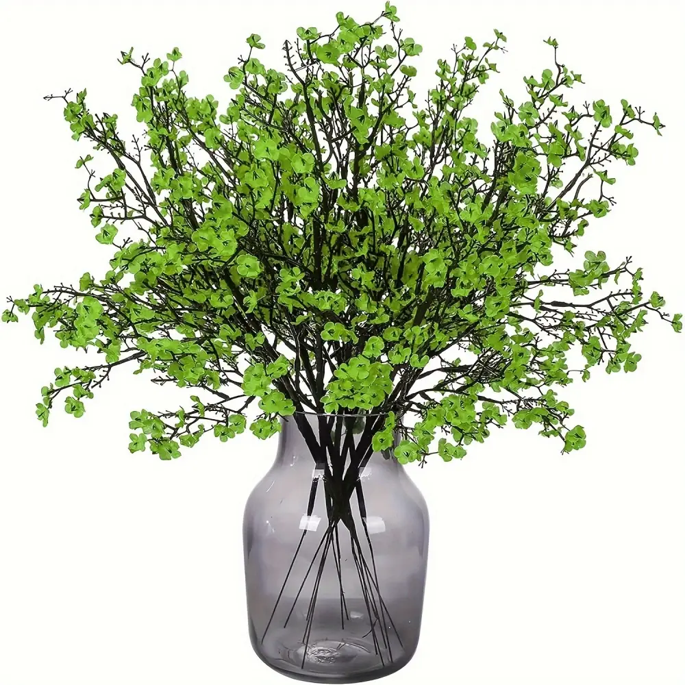 Lot de 10 Fleurs Artificielles Gypsophile Vert – Décoration Moderne pour Mariage et Intérieur – Lytech