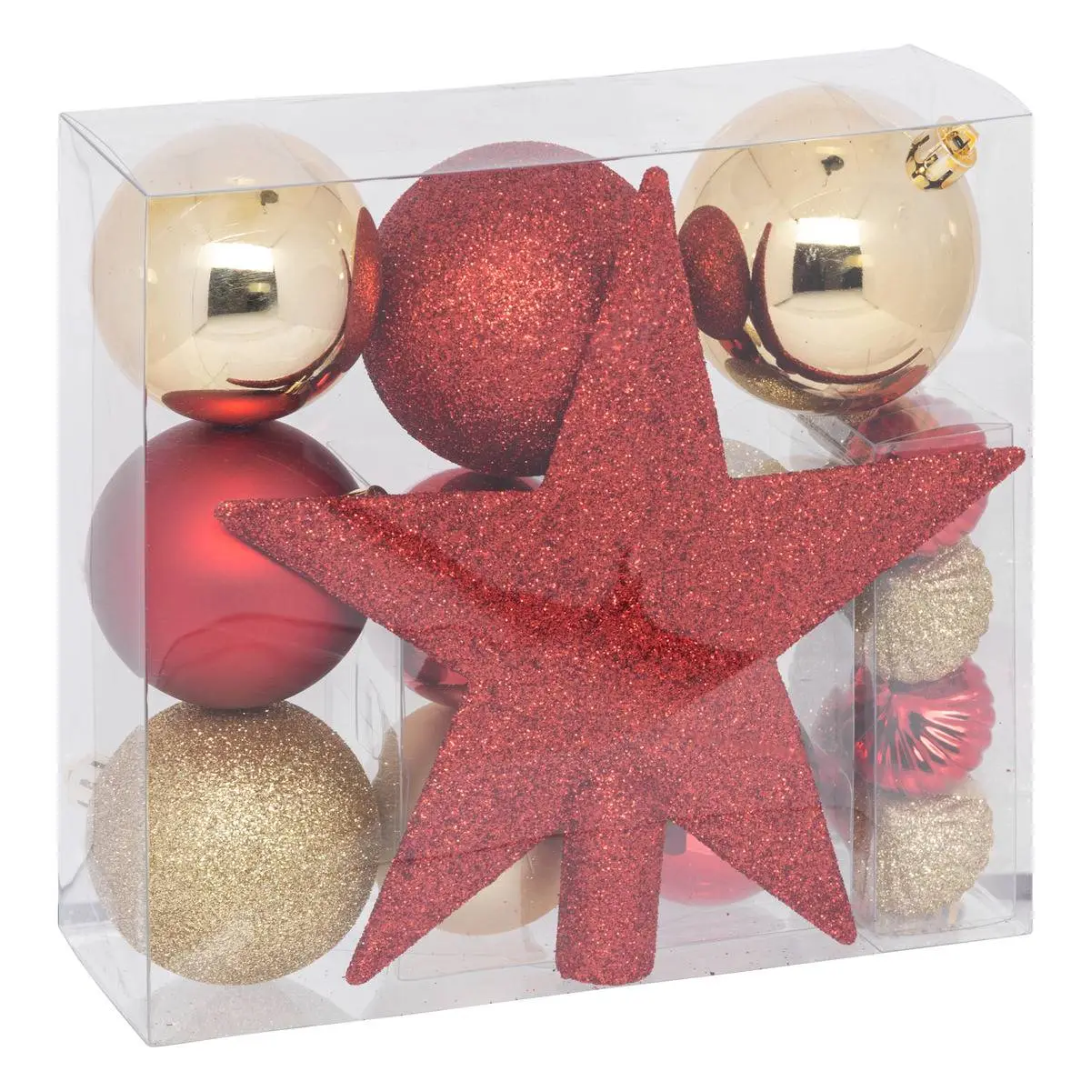 Kit de sapin «Colorama de Noël» 18 pièces rouge/or ATMOSPHERA CREATEUR D’INTERIEUR