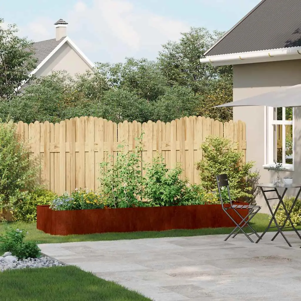Jardinière rouillé 280x80x40 cm acier inoxydable vidaXL 860765