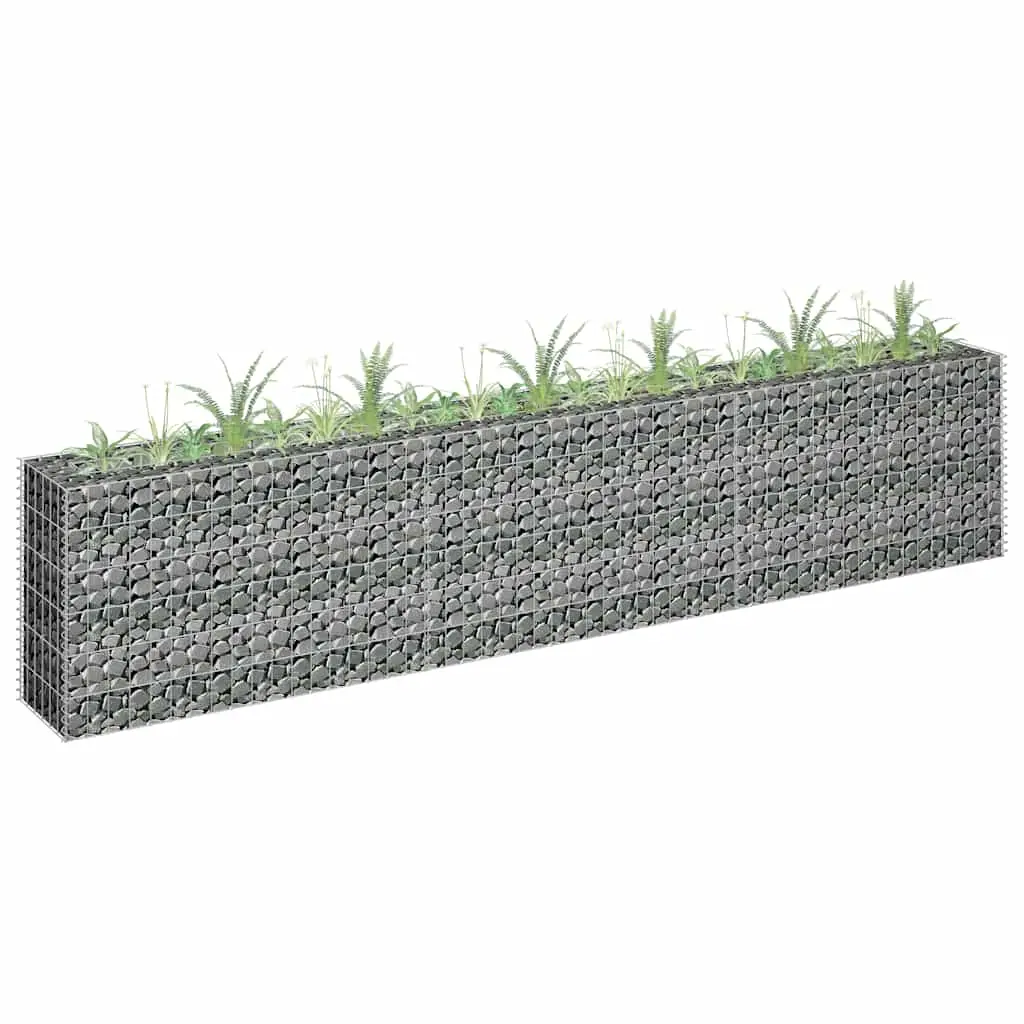 Lit surélevé à gabion Acier galvanisé 270x30x60 cm vidaXL 145638