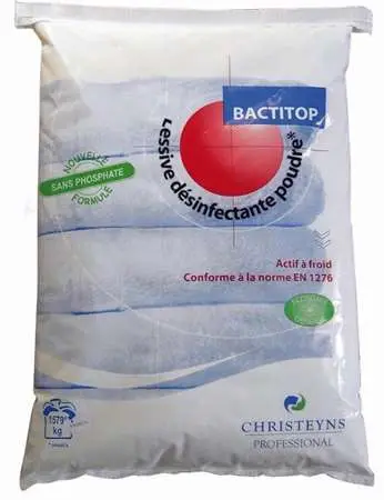 Lessive Poudre Linge Désinfectante – Lot de 2 Sacs de 15kg – Christeyns