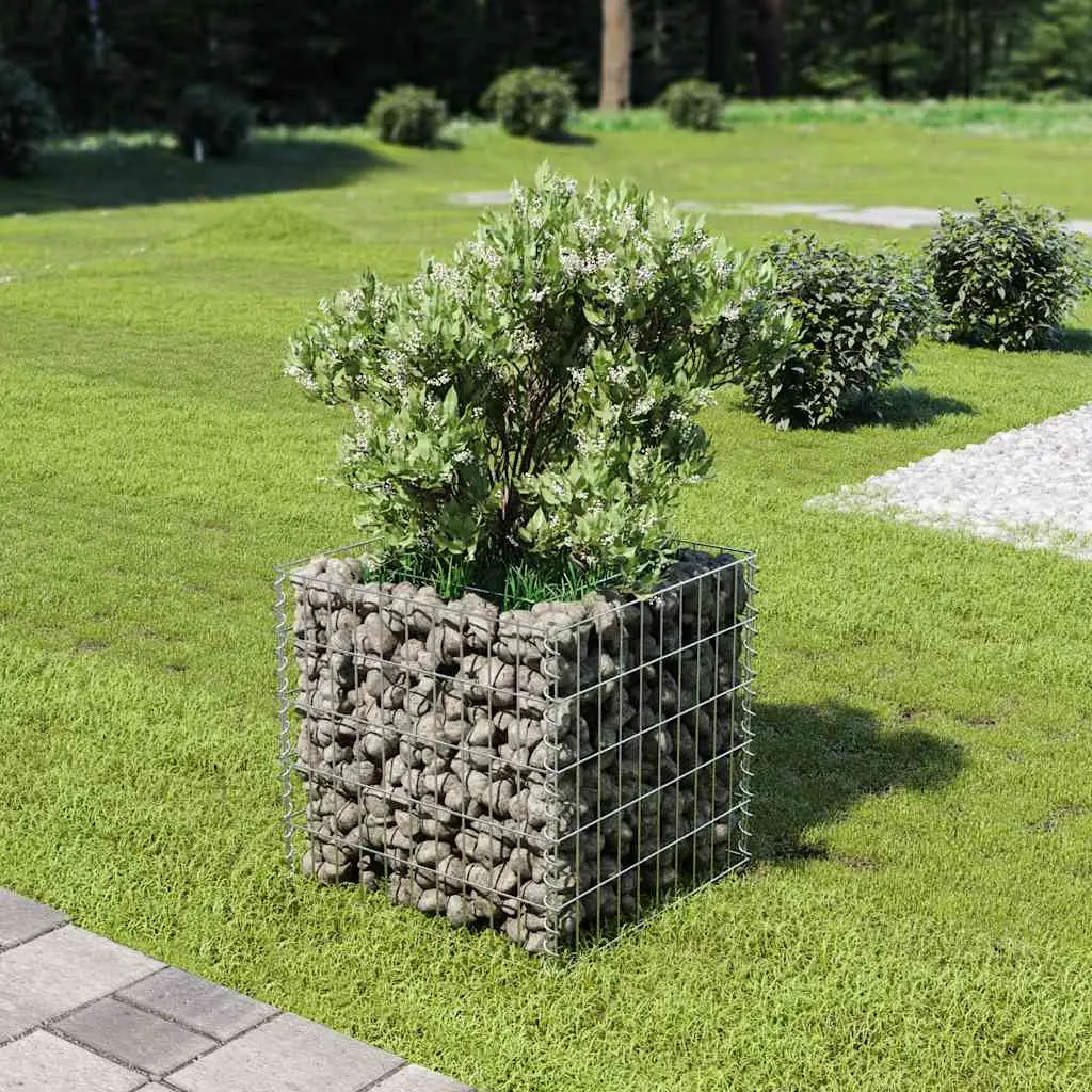 Lit surélevé à gabion Acier galvanisé 50x50x50 cm vidaXL 143570