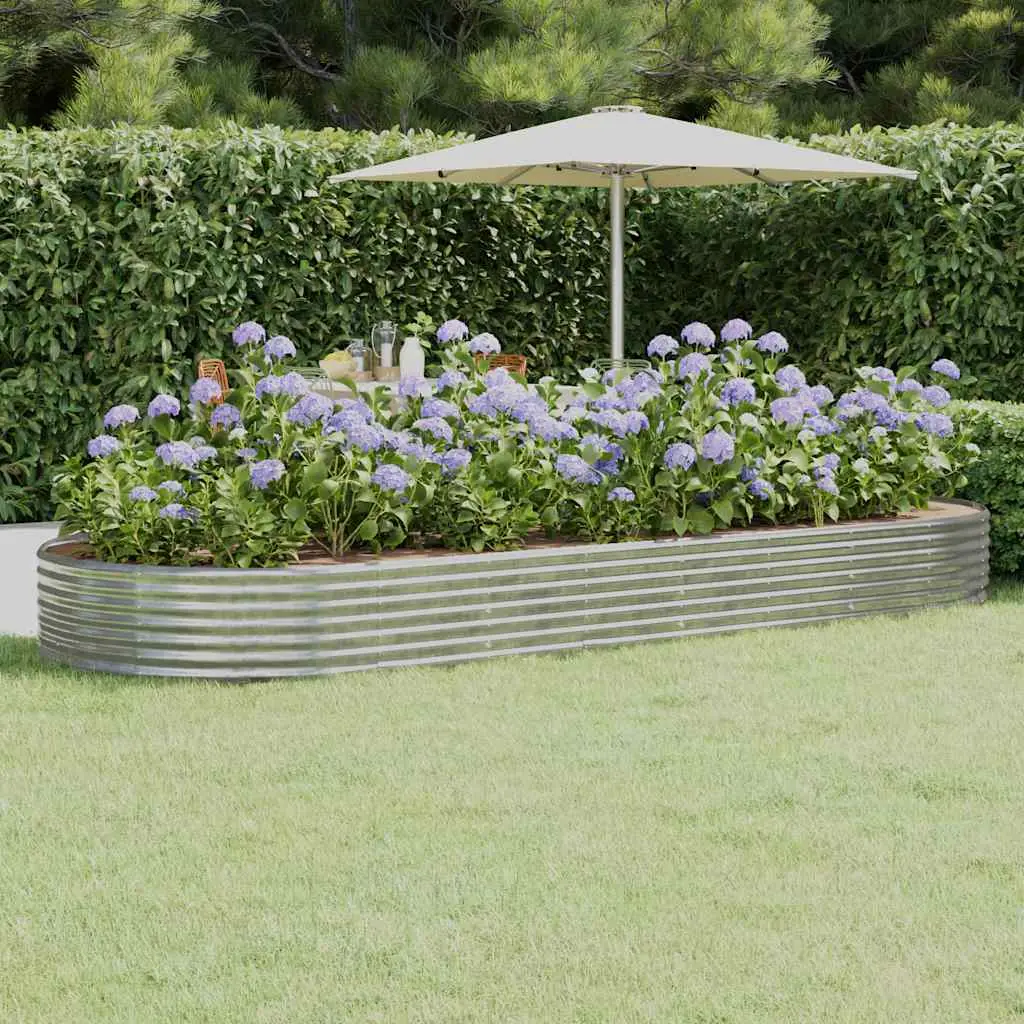 Lit surélevé de jardin Acier galvanisé Argenté vidaXL 319037