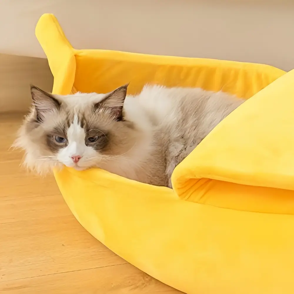 Lit en forme de banane pour chat et chien L(65*25*18) MCBOSON