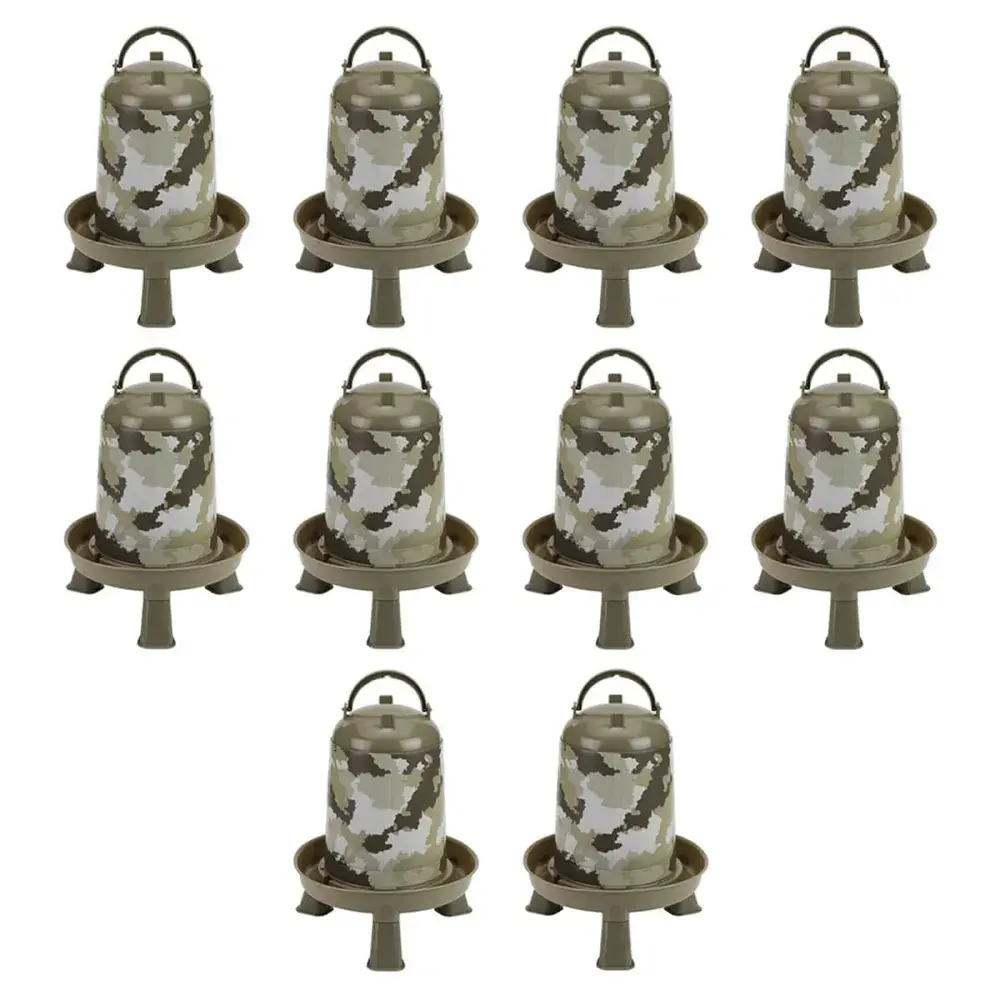 Lot de 10 Abreuvoirs camo Ø 23 cm 22.5cm h 5 L GAUN