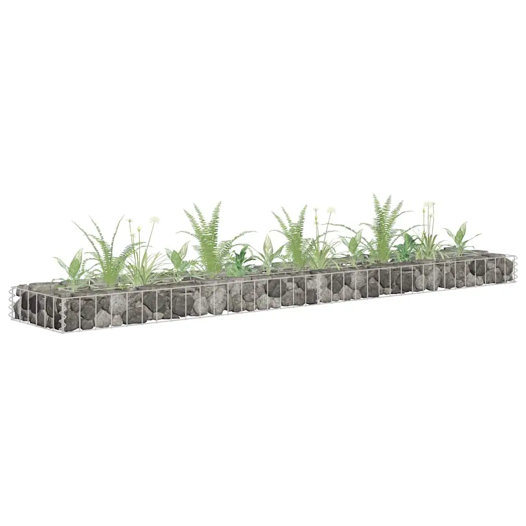 Lit surélevé à gabion Acier galvanisé 180x30x10 cm vidaXL 145632