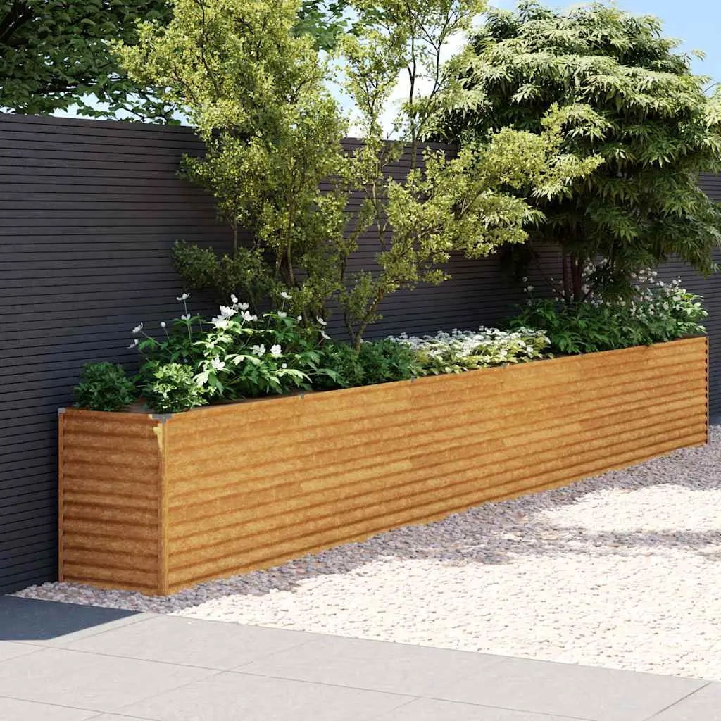 Jardinière surélevée Acier Corten pour potager jardin Rouillé 578x50x69 cm – ComfortXL Outdoor Living