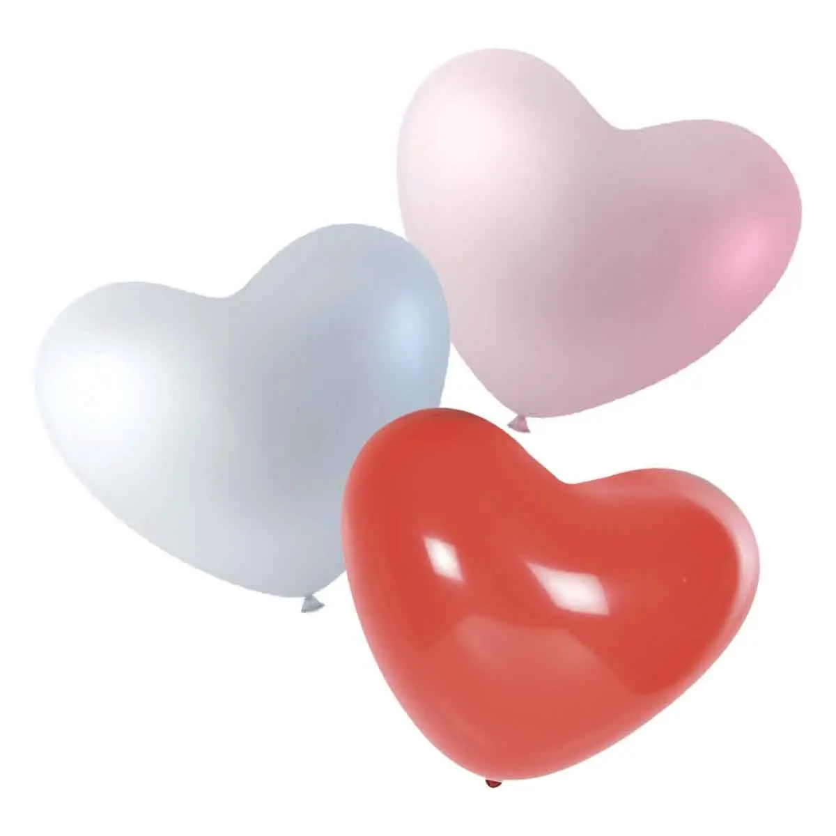Lot de 10 Ballons «Coeur» 30cm Multicolore