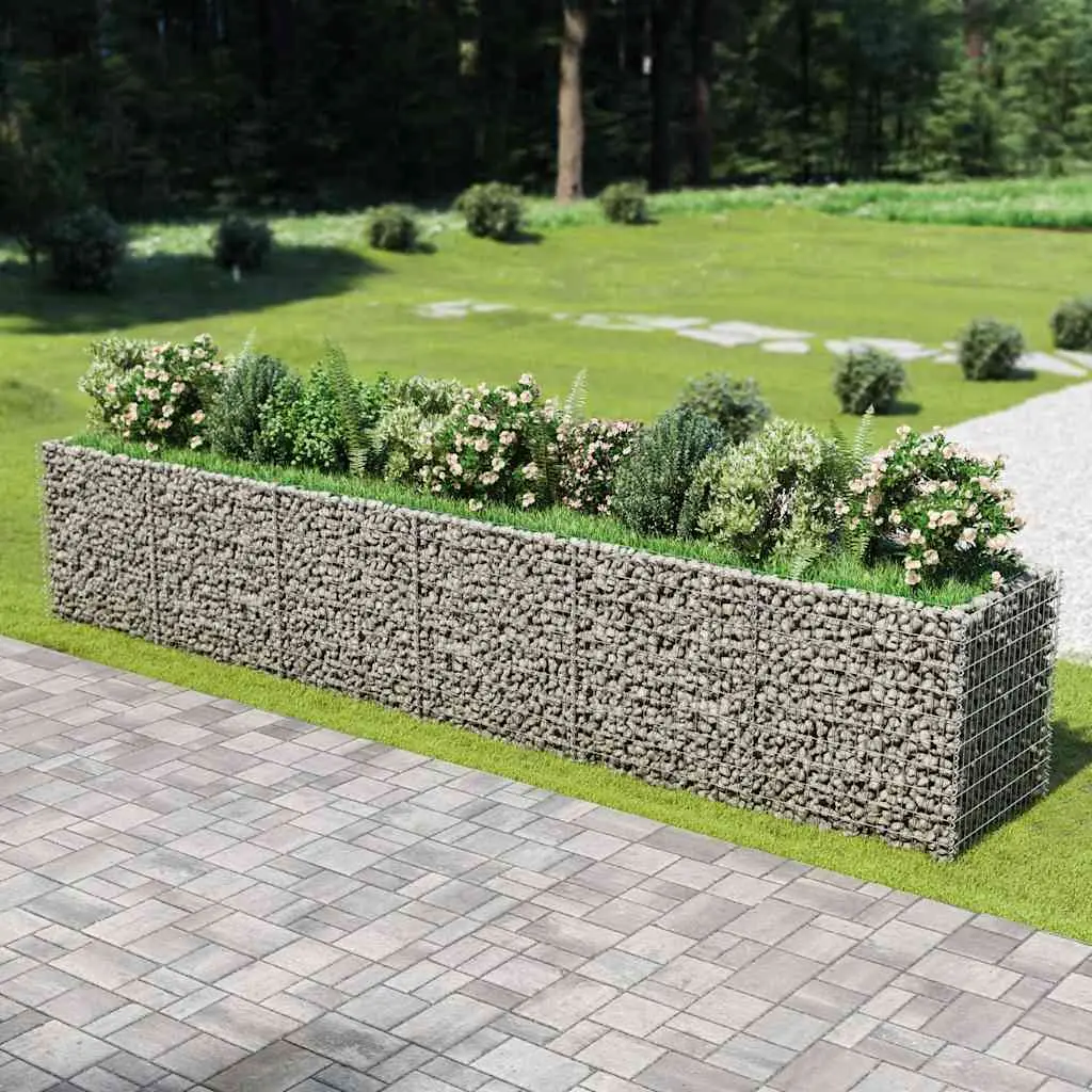 Lit surélevé à gabion acier galvanisé 540 x 90 x 100 cm – PANGIVO