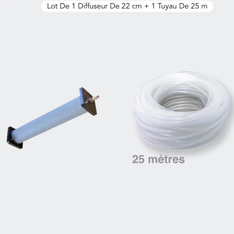 Lot De 1 Diffuseur D’Air, 22 cm De Longueur + 1 Tuyau 25 m