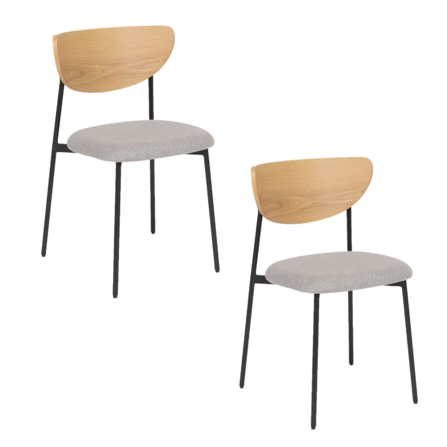 Lot de 2 chaises avec pieds en métal JAISA – Atmosphera