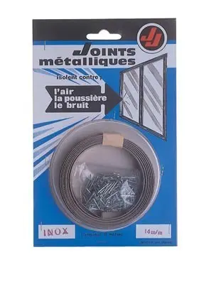 Joint de calfeutrage métallique inox JOURJON – larg.14 mm – Rouleau de 6 m – 050111