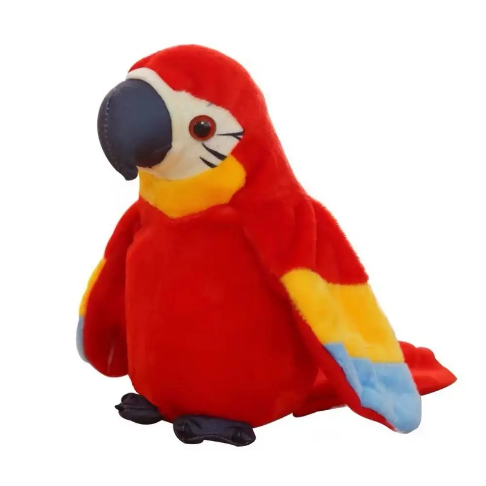 Jouet en Peluche – Perroquet Parlant et Enregistreur rouge – MCBOSON