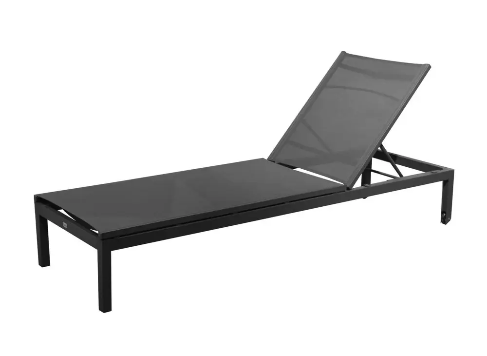 Lit de soleil de jardin Théma – graphite/gris 207 x 106 x 64 cm