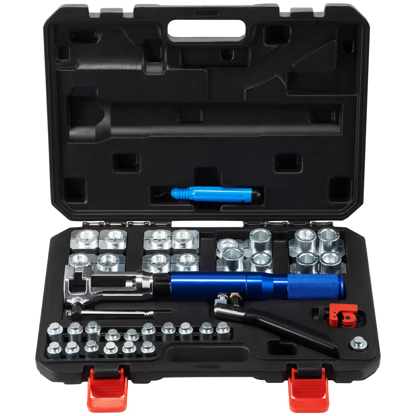 VEVOR Kit outil évasement frein hydraulique double 45°, tubes 4,75-12,7 mm. Coupe-tube, matrices, atelier auto.
