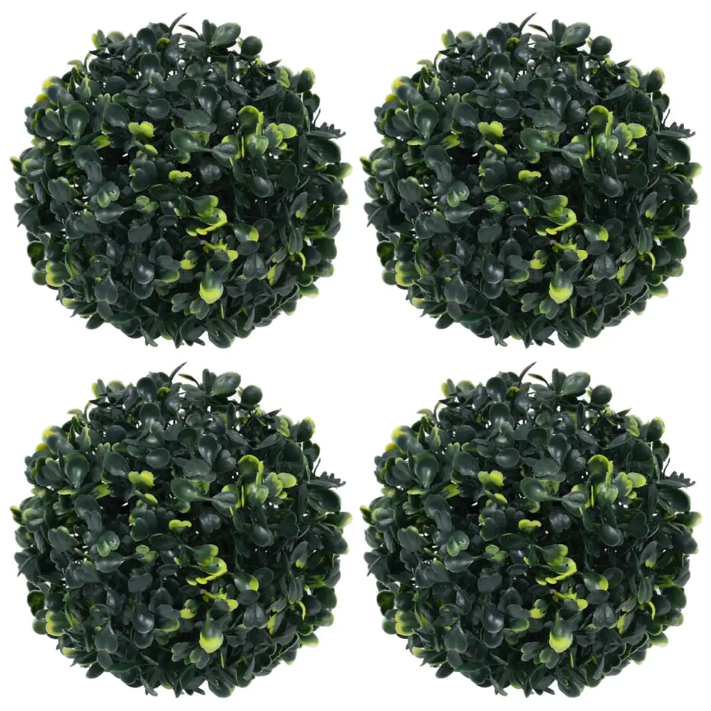 Lot 4 Boules Buis Artificielles Polyéthylène Déco Intérieur Extérieur 12cm Vert – ComfortXL Outdoor Living