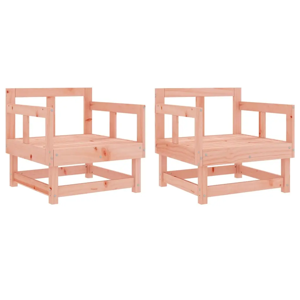 Lot de 2 Chaises de jardin | Chaise d’extérieur cm bois massif douglas