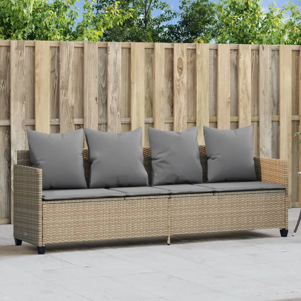 Lit de Détente Jardin Réglable Résine Tressée Beige Confort – ComfortXL Outdoor Living