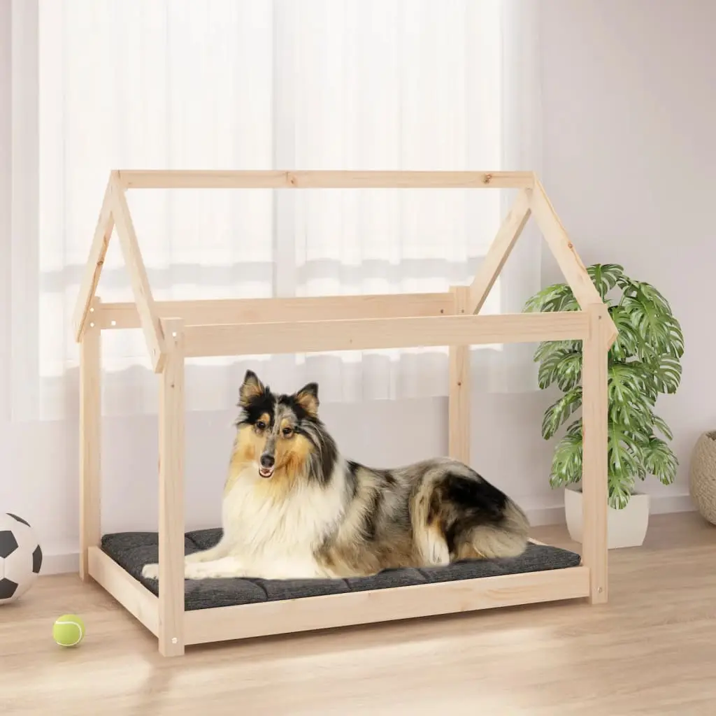 Lit pour chien 101x70x90 cm Bois de pin solide vidaXL 822212