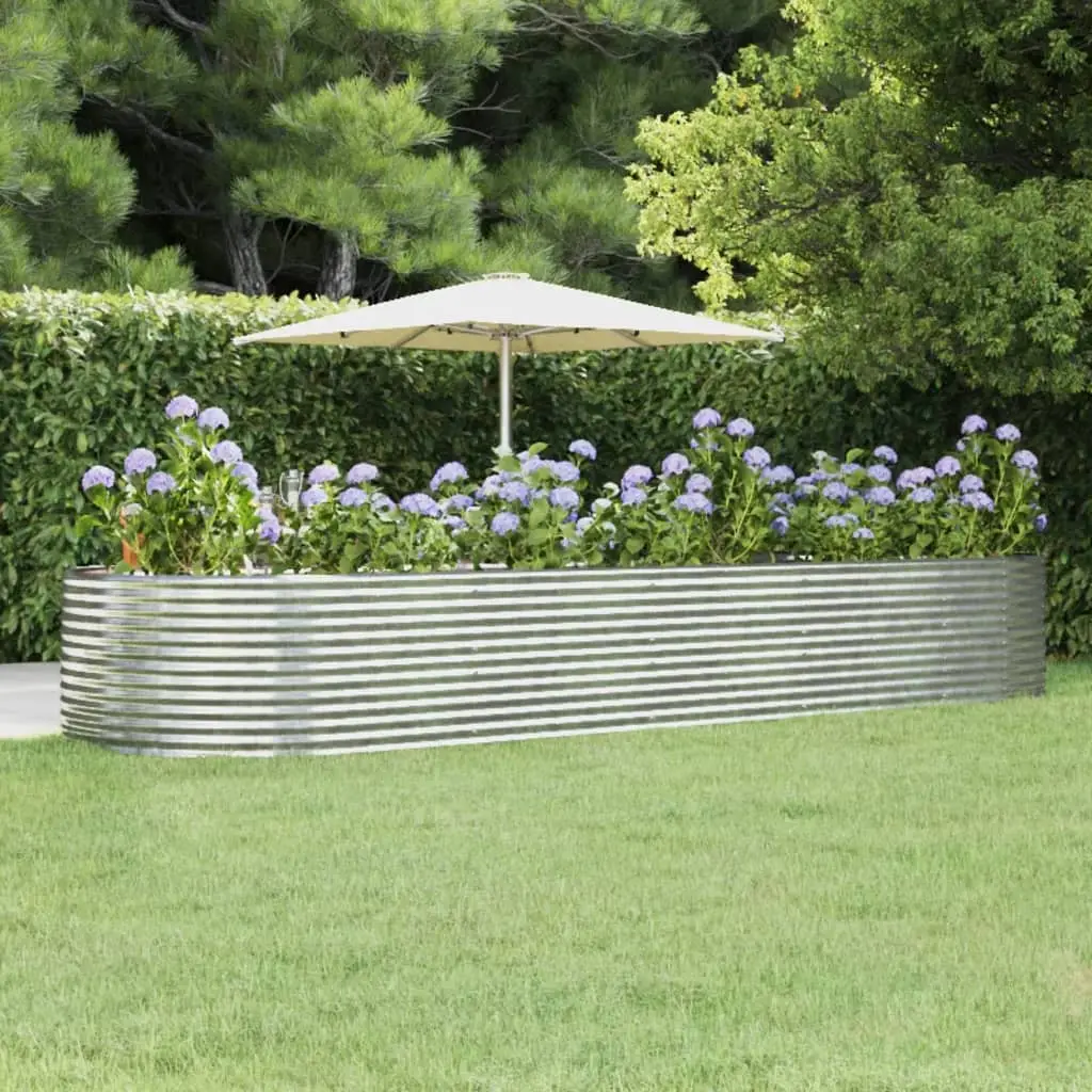 Lit surélevé de jardin Argenté Acier galvanisé vidaXL 319112