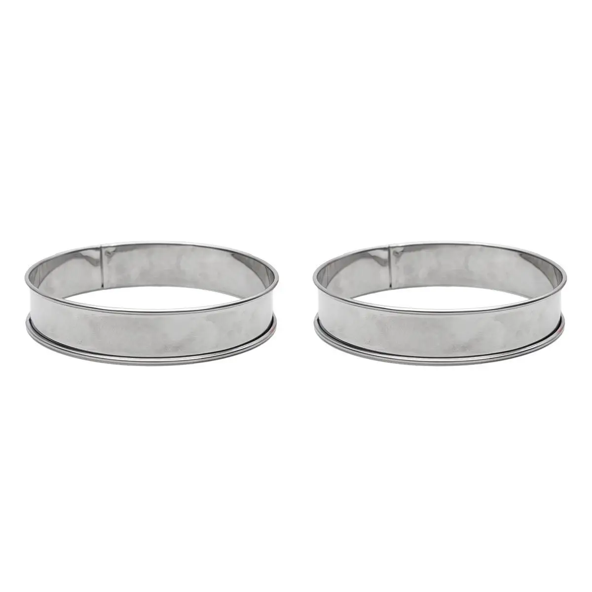 Lot de 2 Cercles à Tartelette «Mamie Lily» 12cm Argent