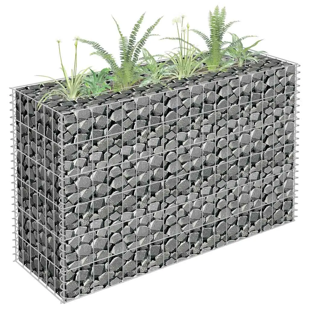 Lit surélevé à gabion Acier galvanisé 90x30x60 cm vidaXL 145630