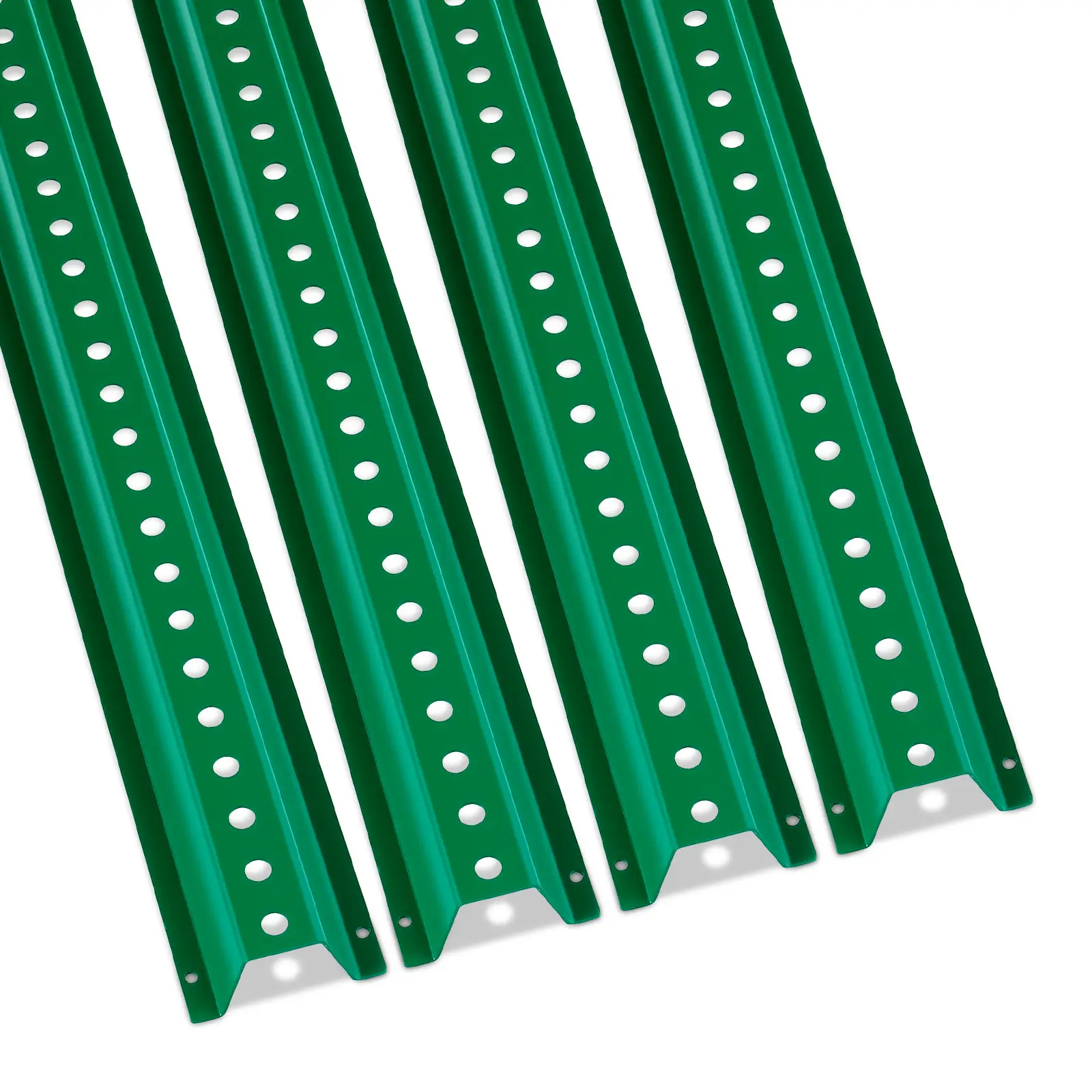 VEVOR Lot 4 poteaux signalisation U 1.8m, acier vert, jardin.