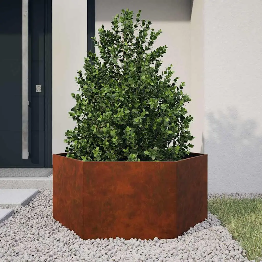 Jardinière Rouillé 90x90x45 cm Acier corten vidaXL 823676