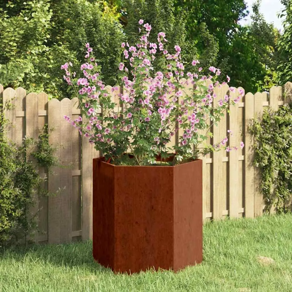 Jardinière Rouillé 40x40x45 cm Acier corten vidaXL 823674