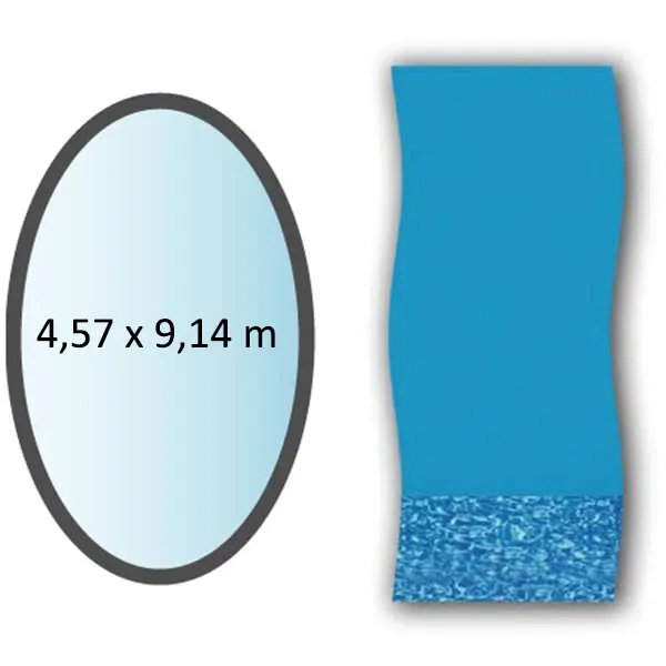 Liner swirl forme ovale 4,57×9,14m pour piscine hors sol LI1530SB Swimline