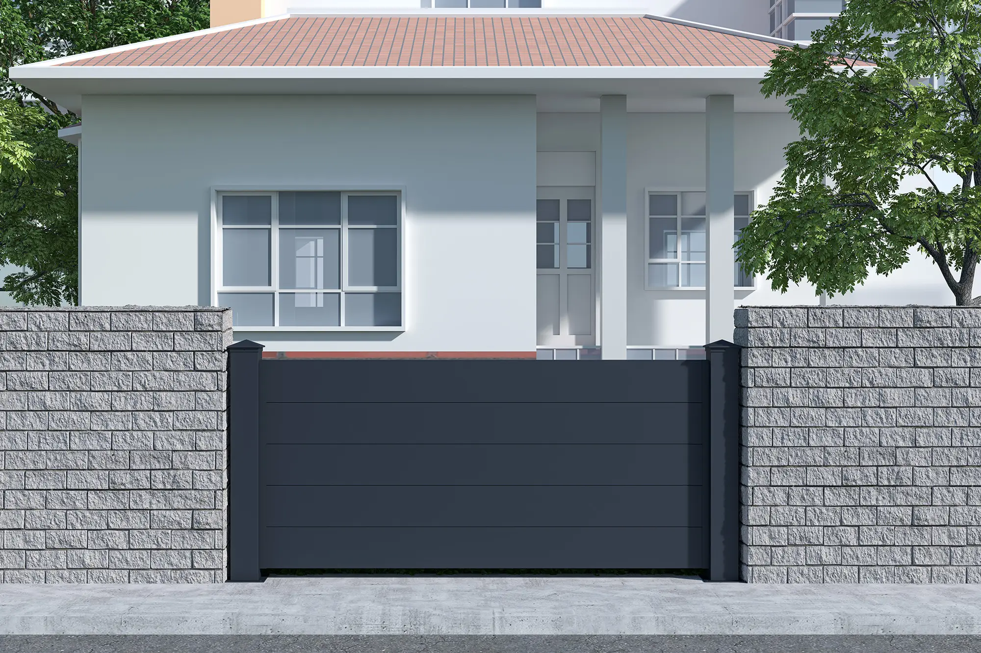 Casanoov Lame de clôture aluminium 1.9m pleine NIESEN H.90 cm – Kit complet