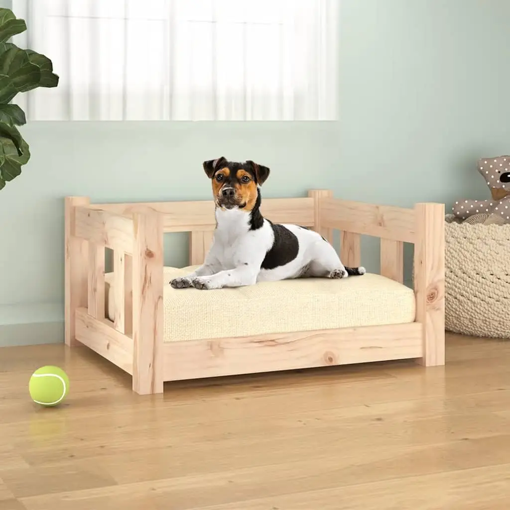 Lit pour chien 55,5×45,5×28 cm bois de pin solide vidaXL 833251