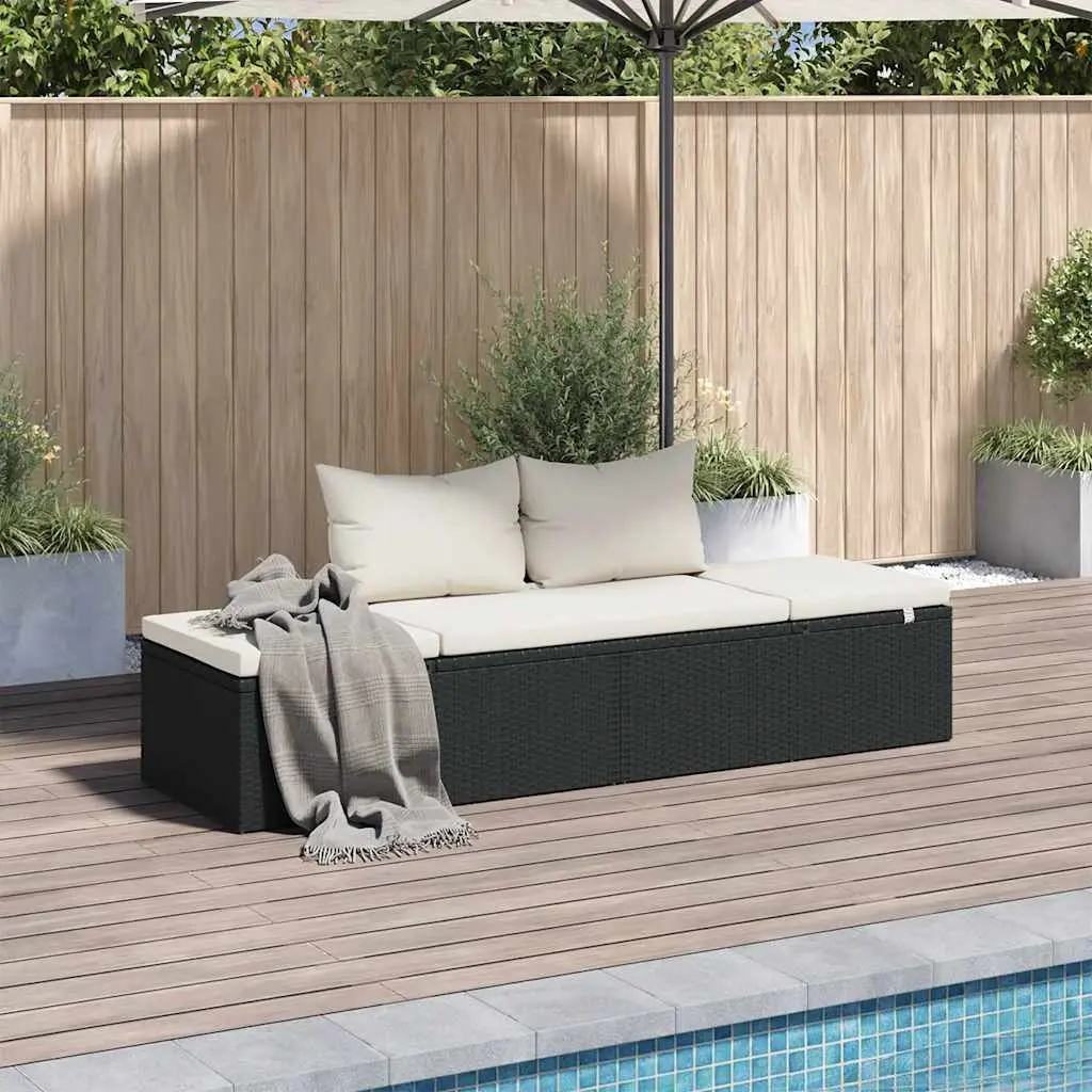 Lit de jardin Marron 195×60 cm Résine tressée vidaXL 43954