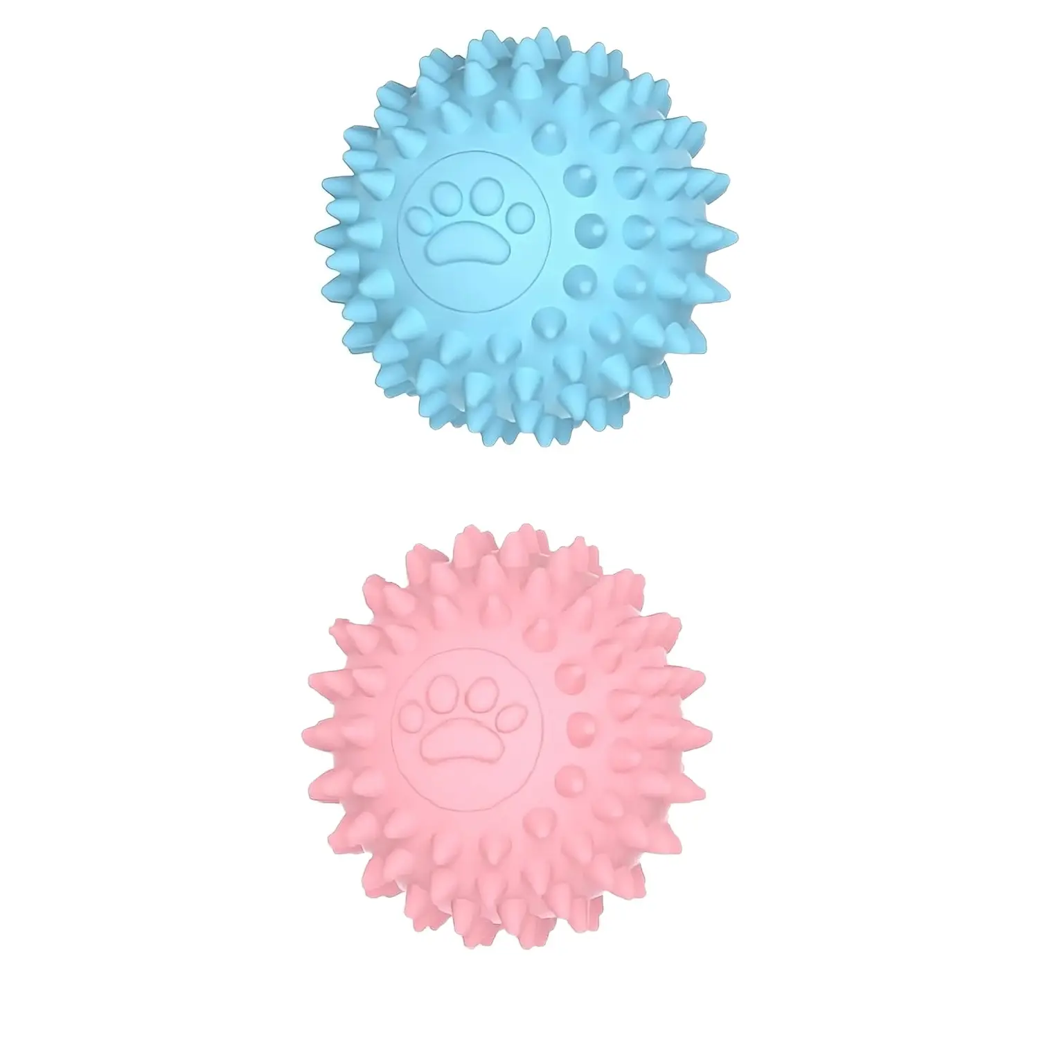 Lot de 2 balles à picots pour chien – Résistantes et couinantes DtopbuyAge
