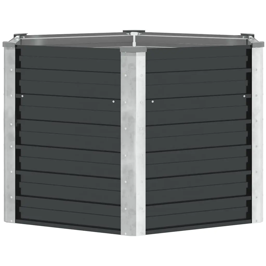Lit surélevé de jardin Anthracite 129x129x77 cm Acier galvanisé vidaXL 45734