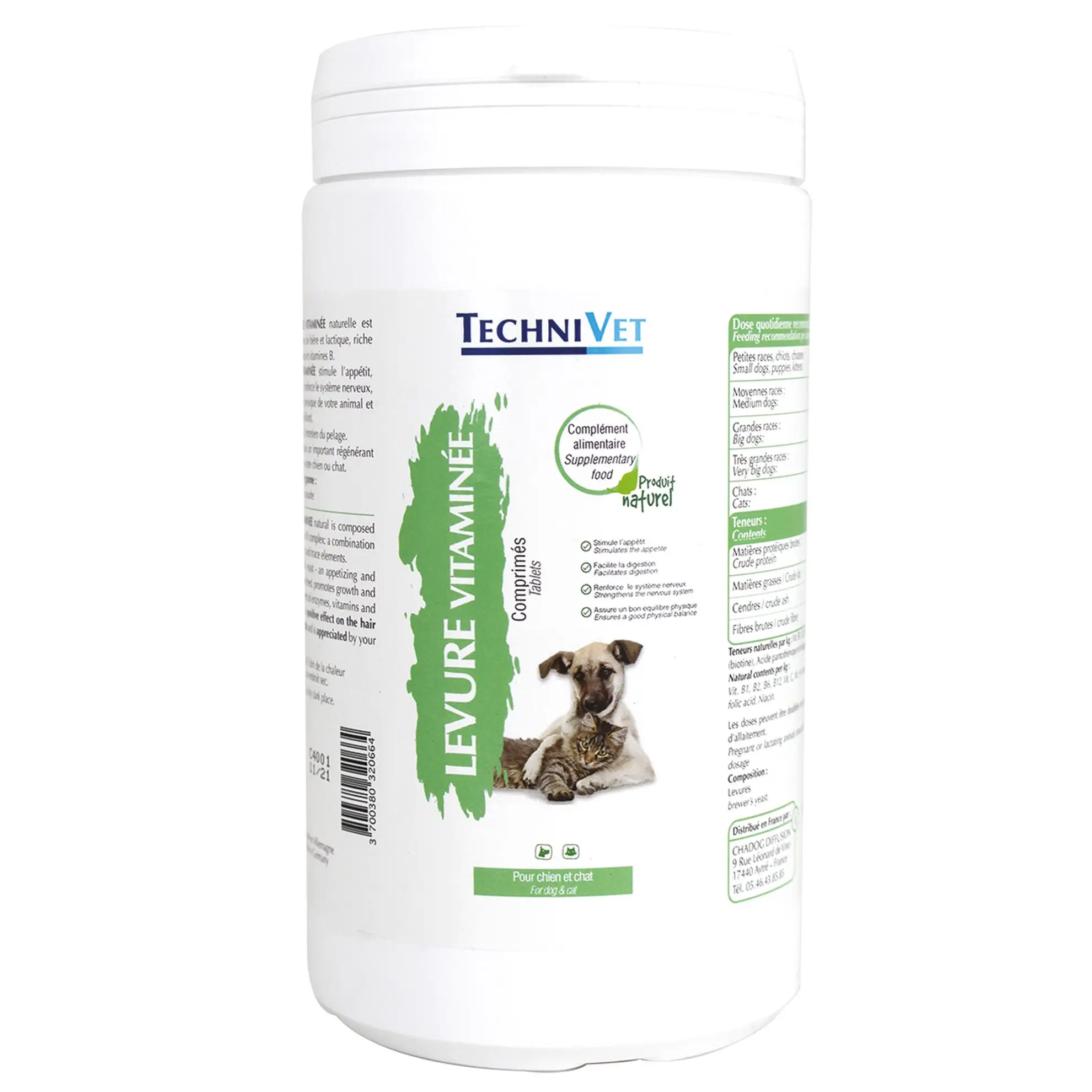 Levure vitaminée en comprimés TECHNIVET