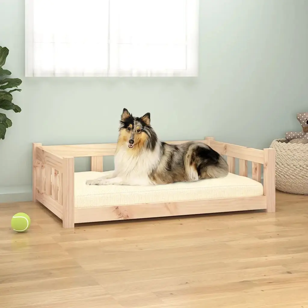 Lit pour chien 95,5×65,5×28 cm bois de pin solide vidaXL 833255