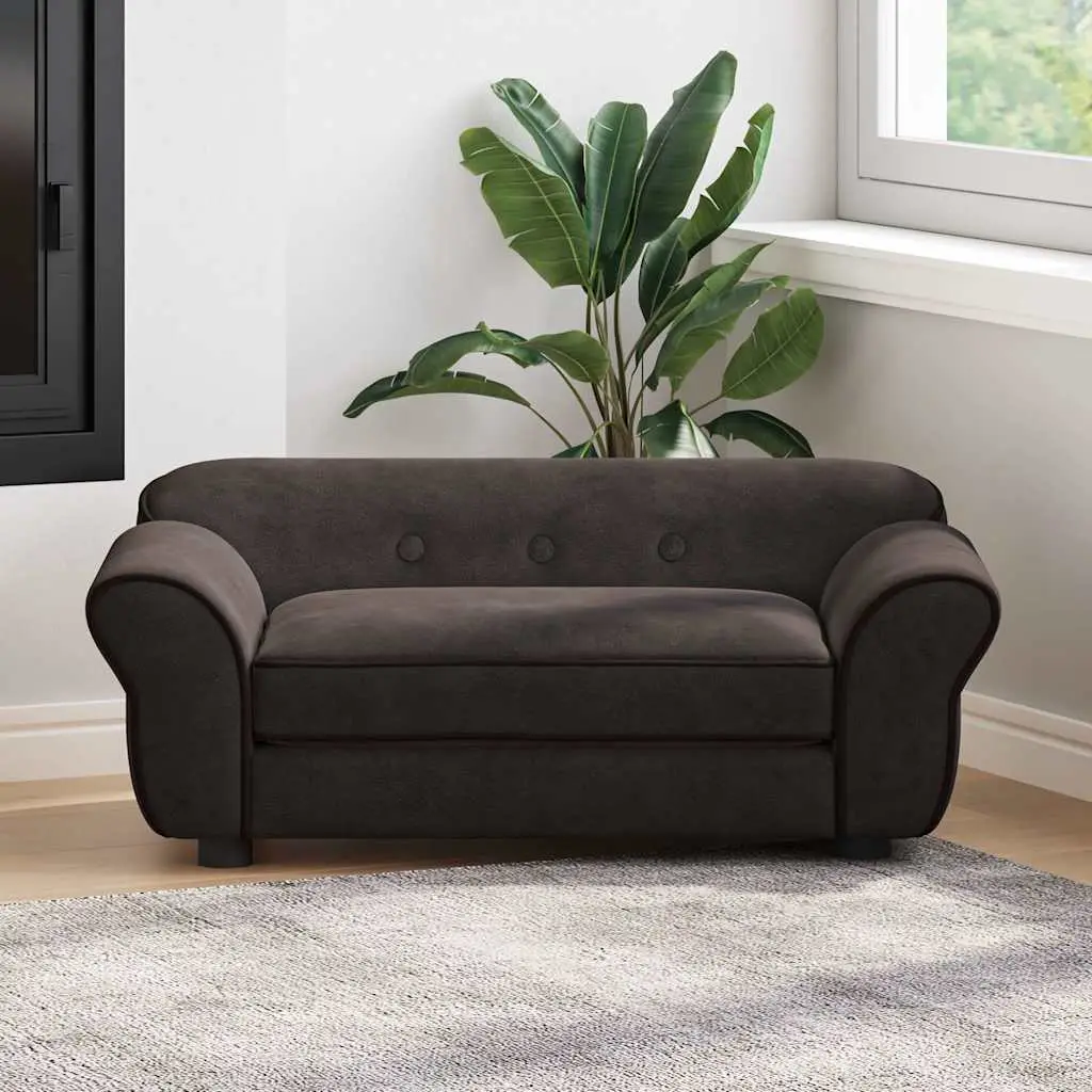 Lit canapé pour chien en peluche douce couchage déhoussable pour salon Gris 72cm – ComfortXL Pet Living