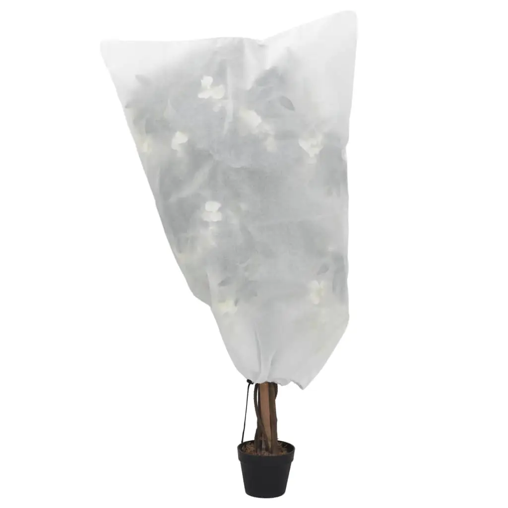 Lot 8 Housses d’hivernage Tissu non-tissé Anti-gel avec Cordon pour Petites Plantes Blanc 0,8×1 m – ComfortXL Outdoor Living