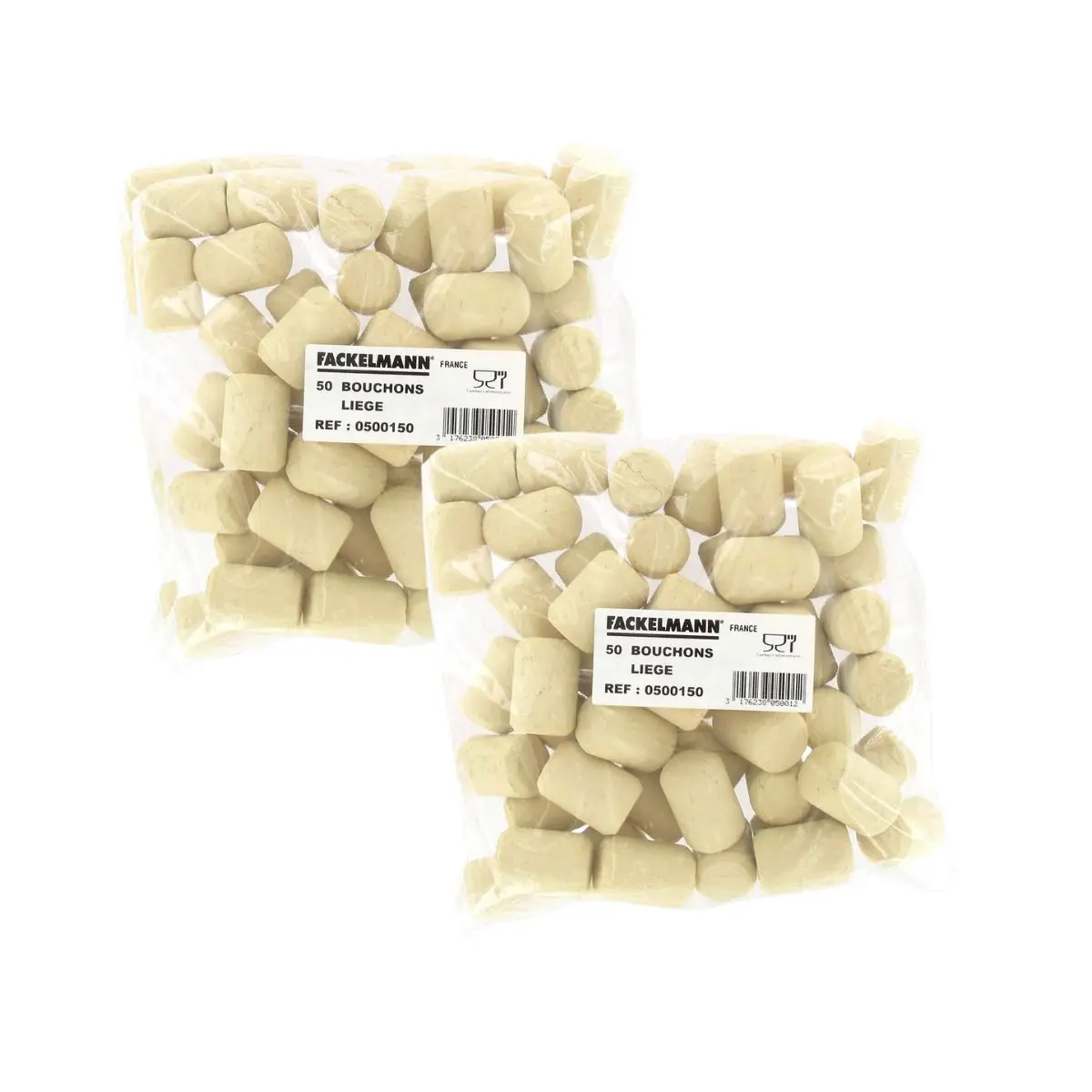 Lot de 100 bouchons de liège droits Fackelmann Bar Concept