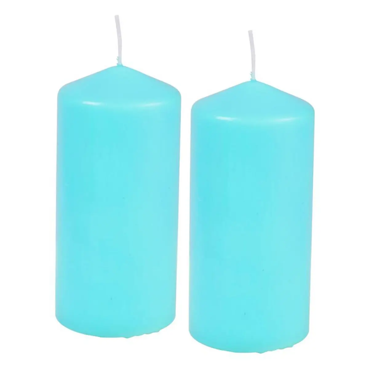 Lot de 2 Bougies Pilier «Essentiel» 10cm Bleu