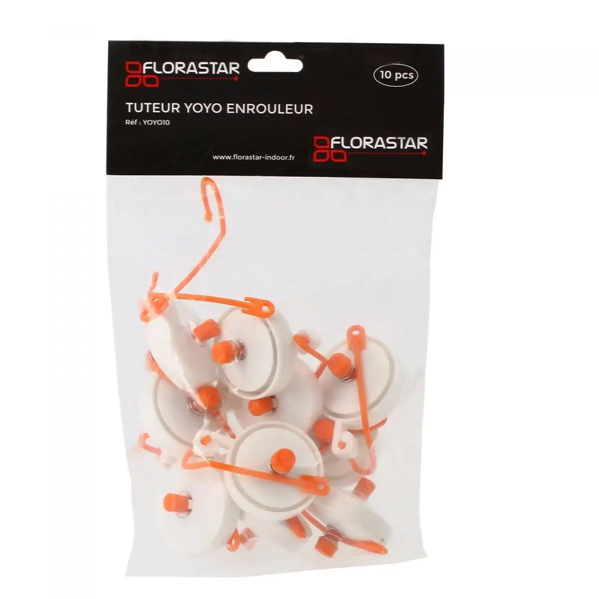 Lot de 10 tuteurs enrouleurs YOYO – FLORASTAR