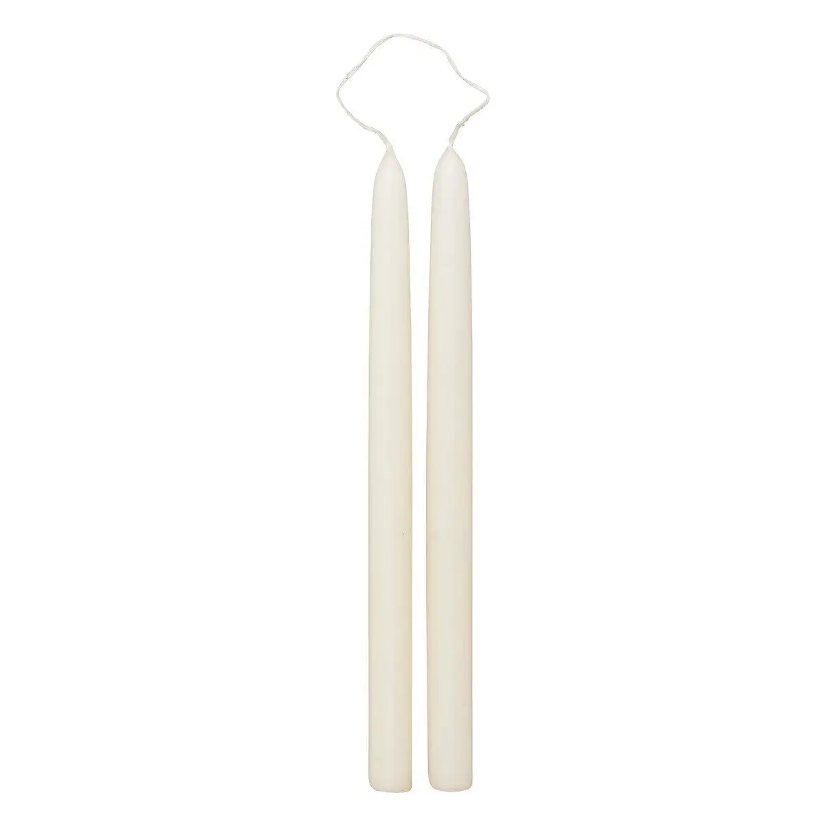 Lot de 2 Bougies Bâton «Hugo» 30cm Ivoire