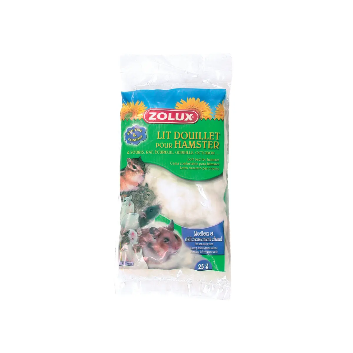 Lit douillet pour rongeur 25 gr (Lot de 10)