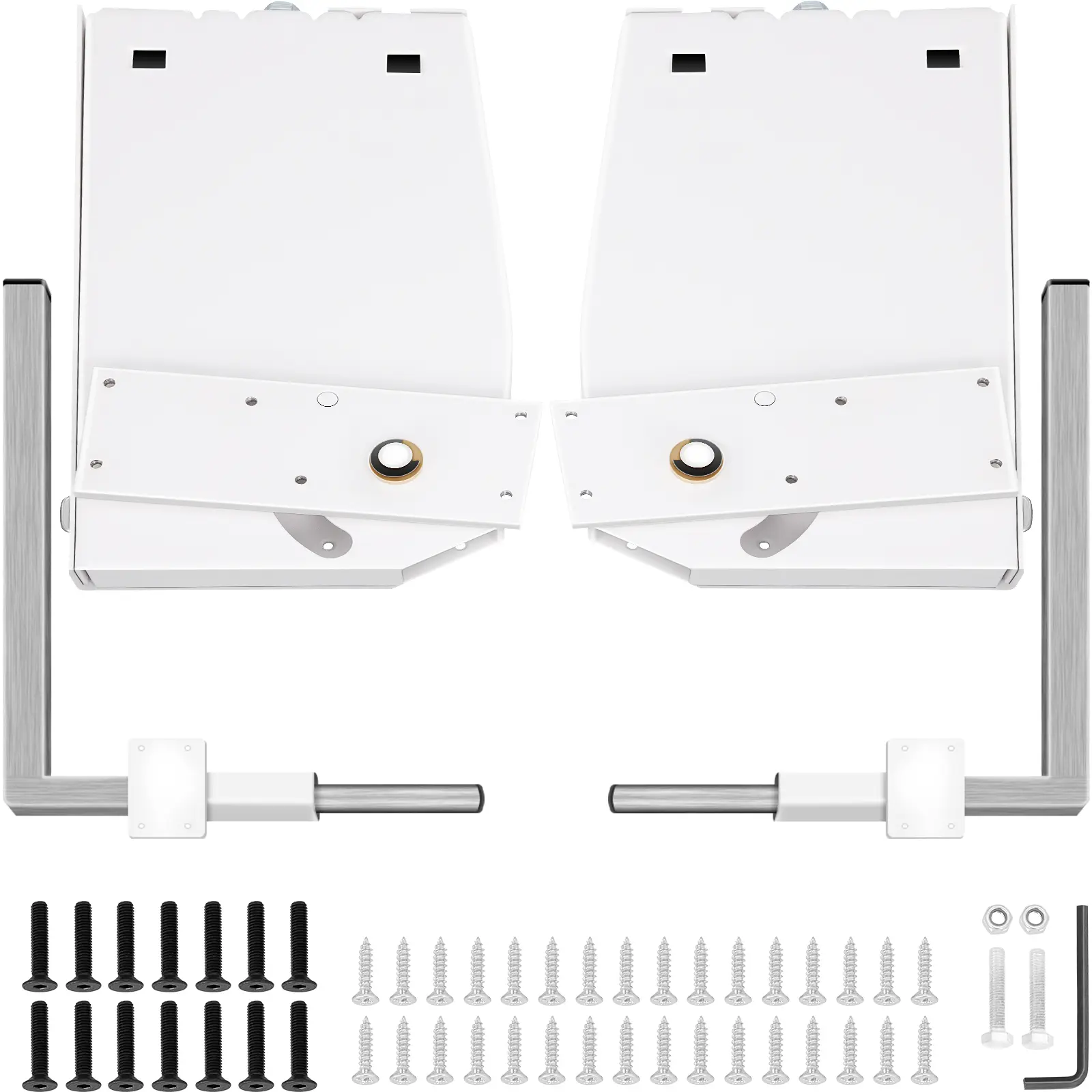VEVOR Kit mécanisme montage mural ressort, charge 450 kg. Pour lit Murphy 1,2-1,8 m, vertical blanc.