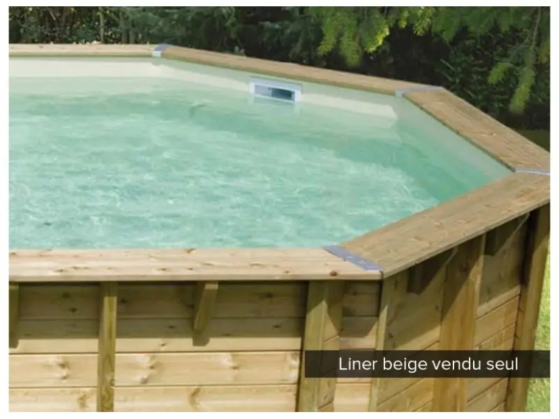 Liner seul Beige pour piscine bois Azura 4,30 x 3,00 x 1,26 m – Ubbink