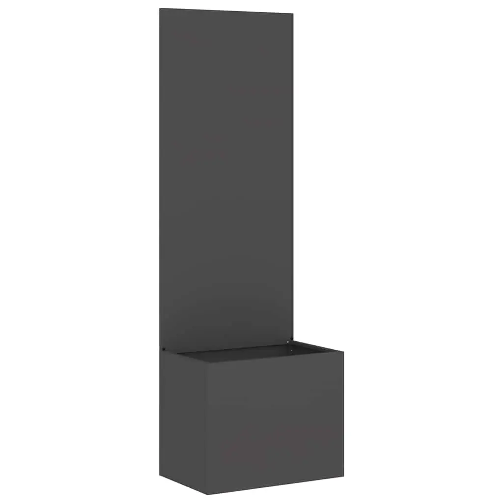 Jardinière – Pot De Fleurs – Bac à Fleurs avec Panneau Décoratif Noir 50 x 140 cm g1176