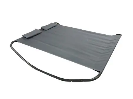 Lit double bain de soleil Monaco en aluminium – Gris anthracite Chalet & Jardin