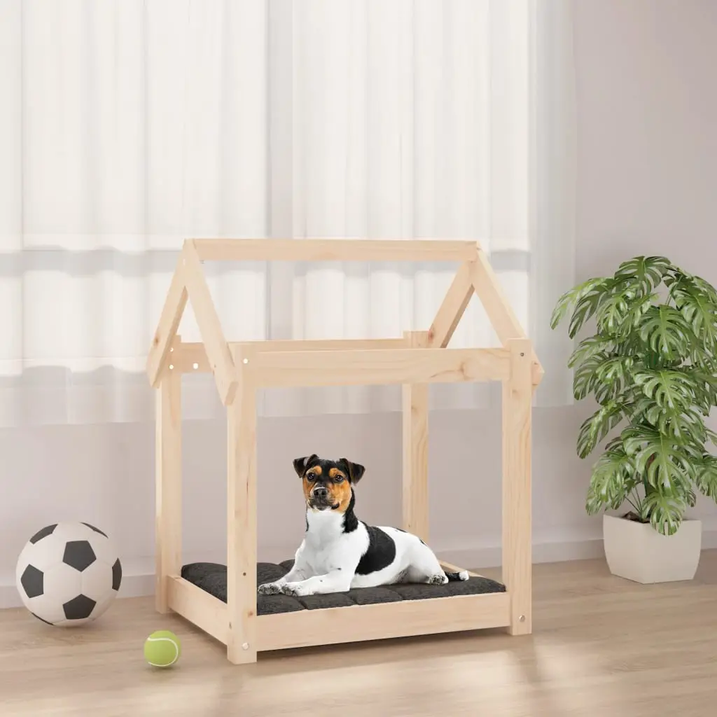 Lit pour chien 61x50x70 cm Bois de pin solide vidaXL 822197
