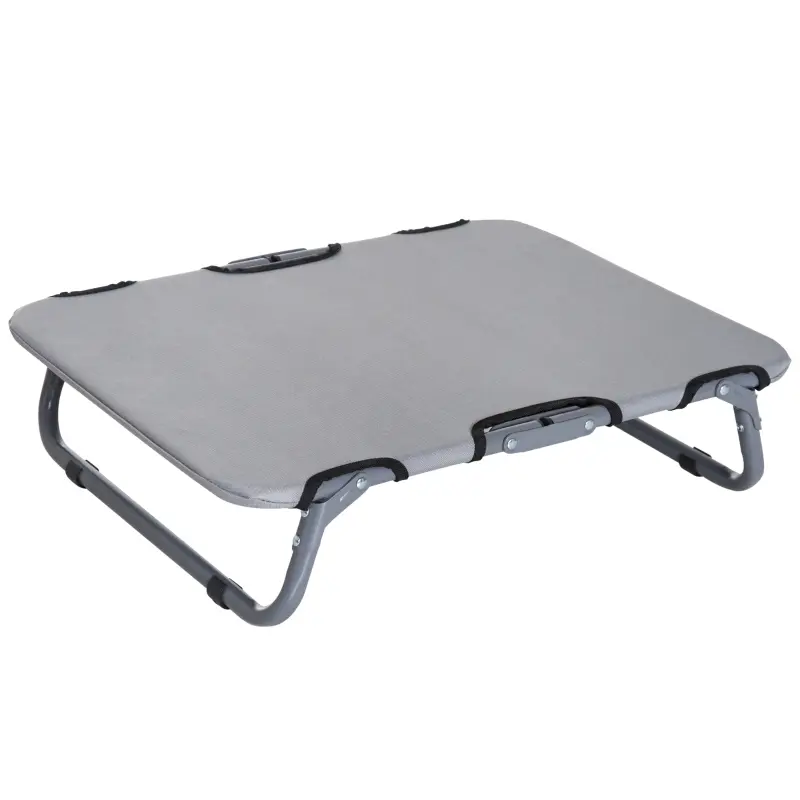 Lit de camp pour chien extérieur pliable 59 x 46 x 15 cm acier tissu oxford 600D gris – PANGIVO